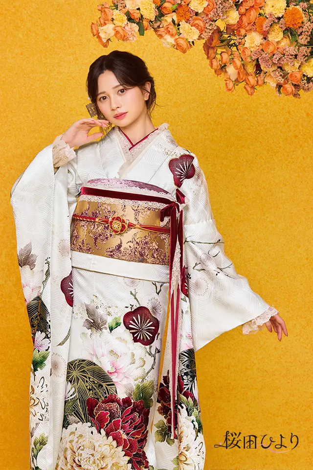 専用です。 正絹 振袖 桜花吹雪花手毬模様文 トールサイズ　保管品 正絹 振袖 桜花吹雪花手毬模様文 トールサイズ保管品