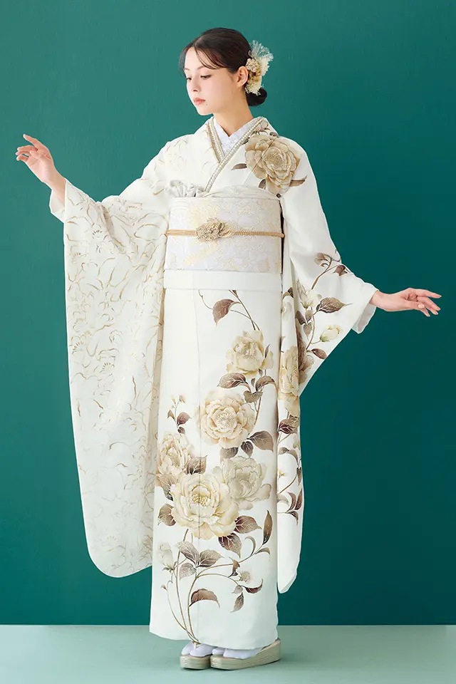 ⭐︎ リリー⭐︎振袖フルセット58 白絞り正絹 ⭐︎ リリー⭐︎振袖フルセット58 白絞り正絹 ⭐︎ リリー⭐︎振袖フル