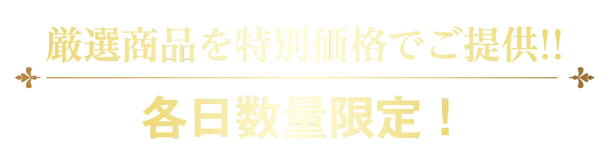 2日間限りのスペシャル企画