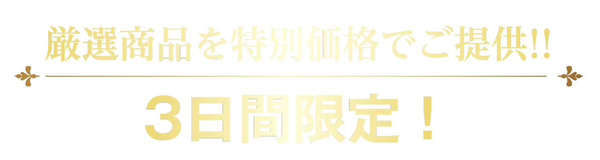 2日間限りのスペシャル企画