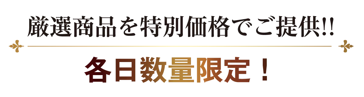 2日間限りのスペシャル企画