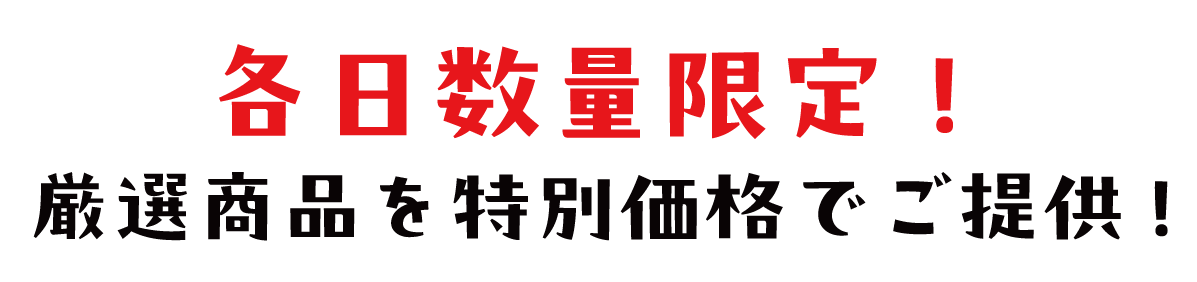 2日間限りのスペシャル企画